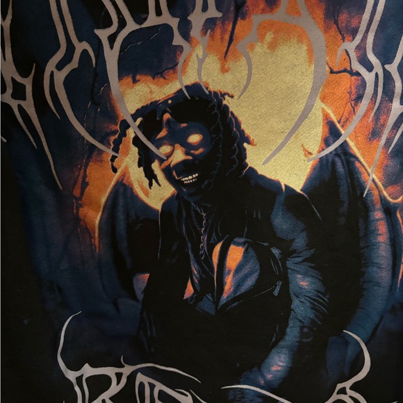 Trippie Redd 1400 Men’s Black Hoodie w Graphic Design in Size Small BNOT - Picture 8 of 11